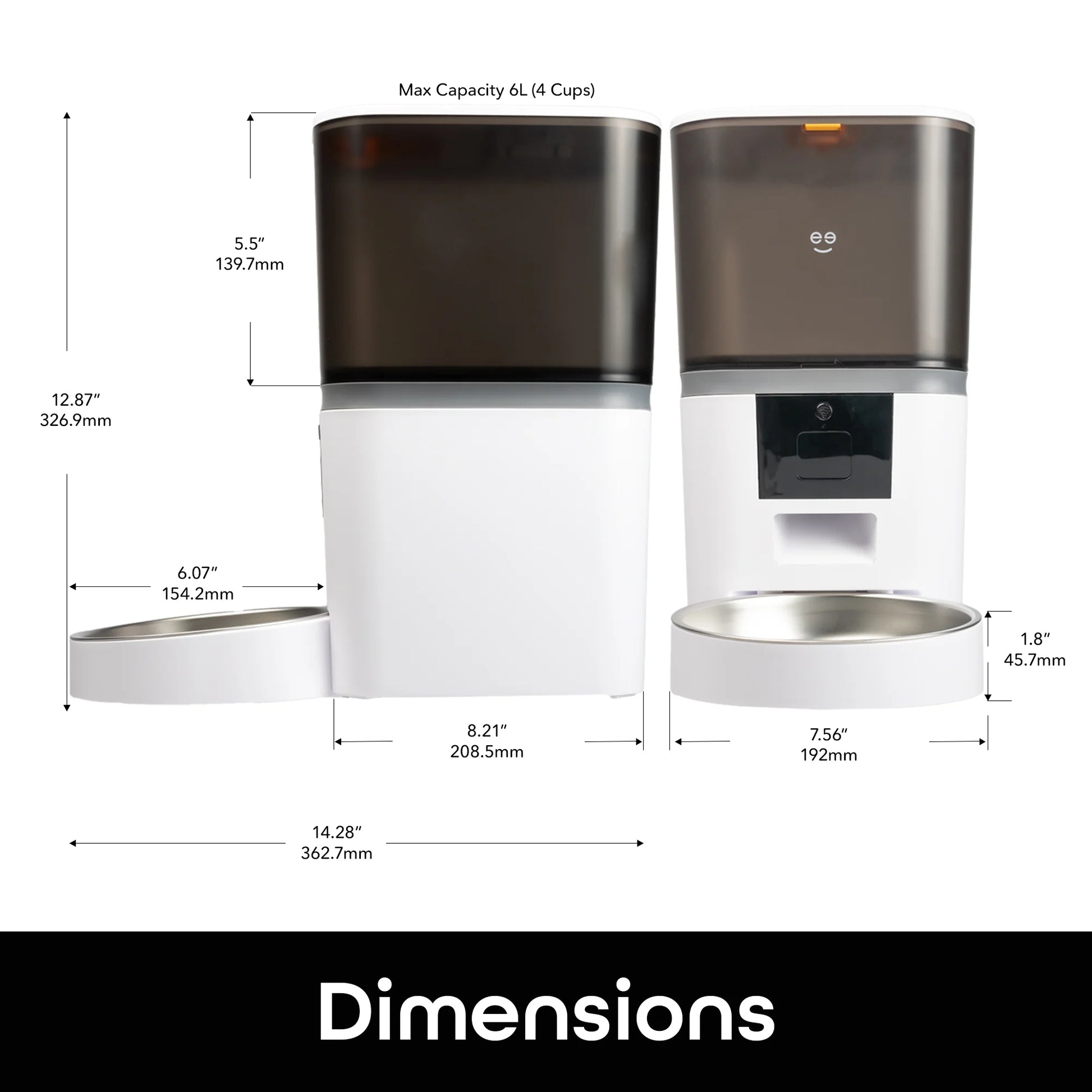 6L Smart Pet Feeder - Automatic Cat and Dog Food Dispenser