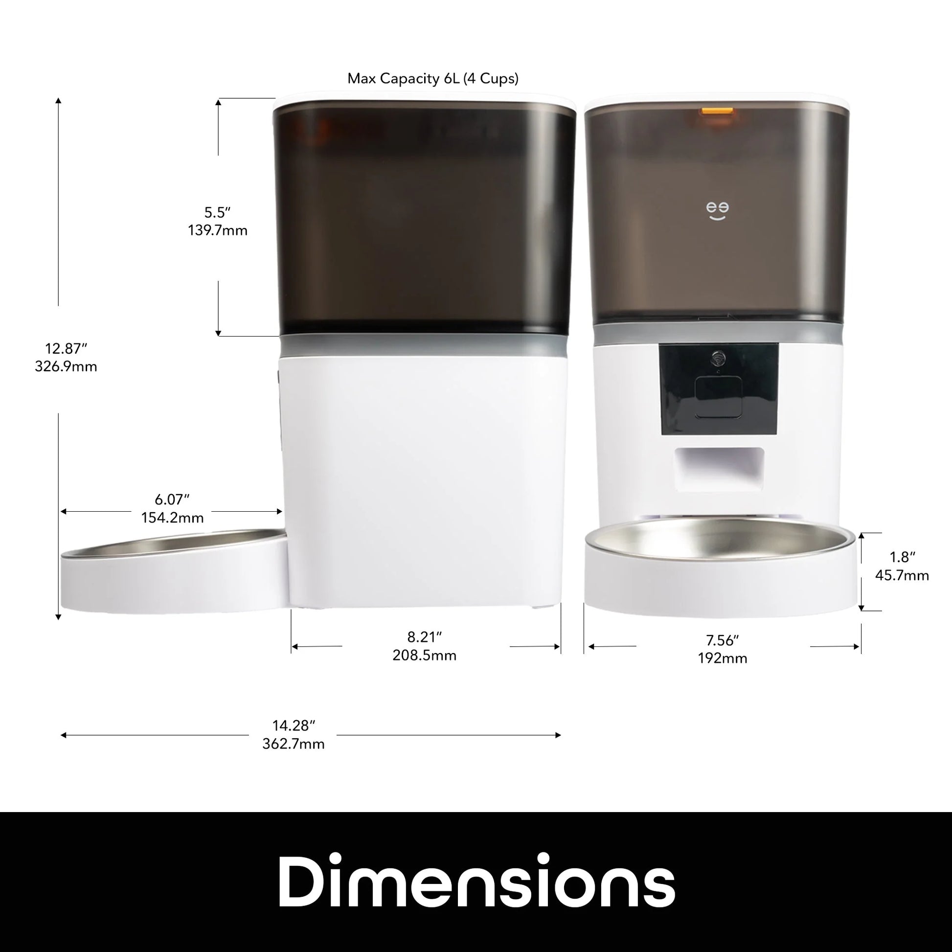 6L Smart Pet Feeder - Automatic Cat and Dog Food Dispenser